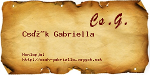 Csák Gabriella névjegykártya