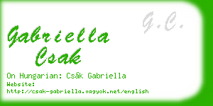 gabriella csak business card